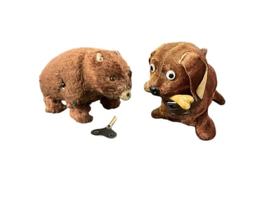 1950's Key Wind Dog and Bear