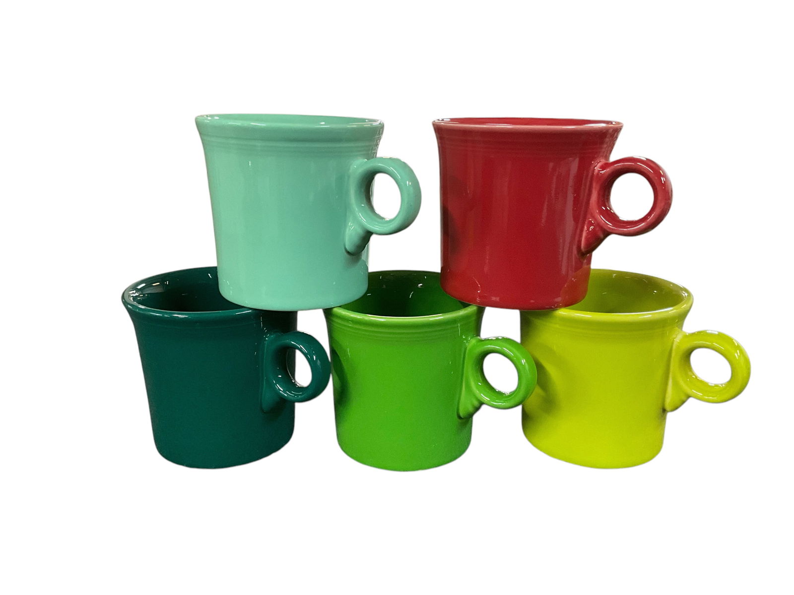 Five Fiestaware Mugs: Five Fiestaware Mugs- all different colors