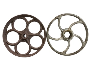 Two 19th Century Iron Industrial Wheels