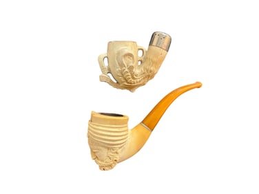 Two Meerschaum pipes