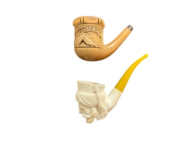 Two Meerschaum pipes