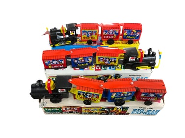 Three Wind-up Trains in Original Boxes
