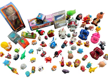 Huge Box Lot of Wind-ups, Other Small Toys