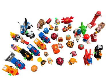 Huge Box Lot of Wind-ups, Other Small Toys