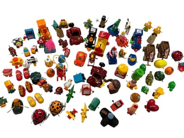 Huge Box Lot of Wind-ups, Other Small Toys