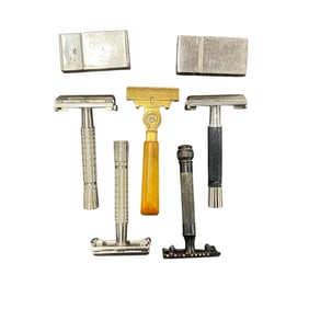 Group of Safety Razors, Blade Cases