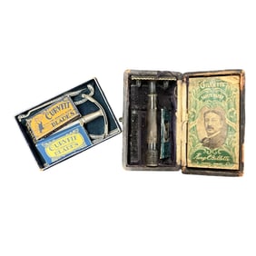 A Pair of Early Safety Razors in Original Cases