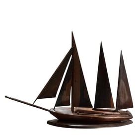 Carved Rosewood Schooner