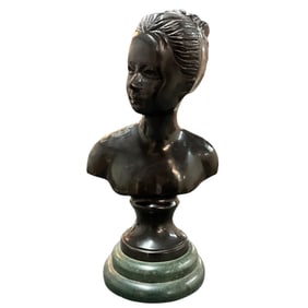 Bronze Bust of a Young Girl
