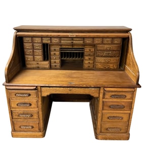 Fantastic Oak Roll-Top Desk