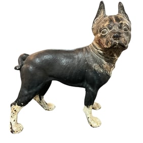 Cast Iron Boston Terrier Door Stop