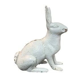 Cast Iron Rabbit Doorstop or Garden Sculpture