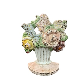 Hubley No. 479 Cast Iron Flower Basket Door Stop