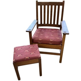 Stickley Quaint Armchair and Ottoman