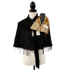 Victorian Shoulder Cape and Arts & Crafts Purse