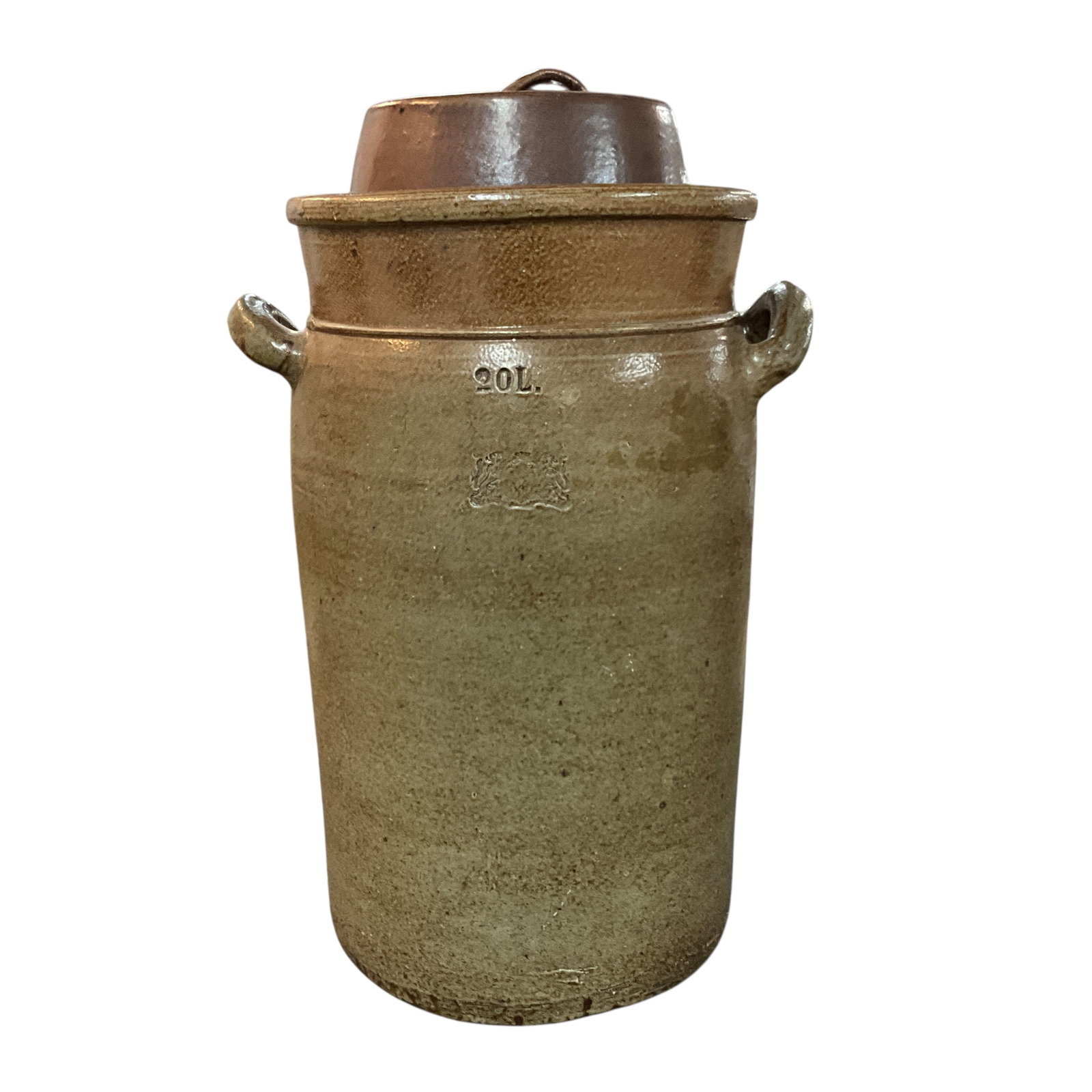 Salt Glazed 20 Liter Stoneware Dairy Crock (1 of 5)