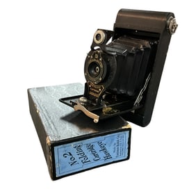 Eastman Kodak No. 2 Folding Cartridge Hawkeye Camera, Original Box