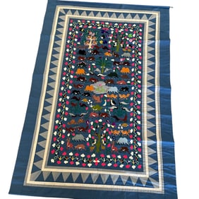 Embroidered Animal Wall Hanging