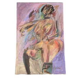 Zygmund Jankowski (1925-2009) Acrylic on Board, Untitled Nude