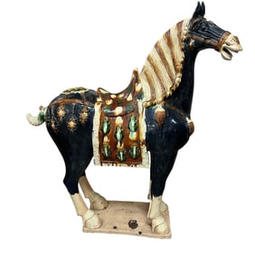 Large Chinese Terracotta Horse Sculpture