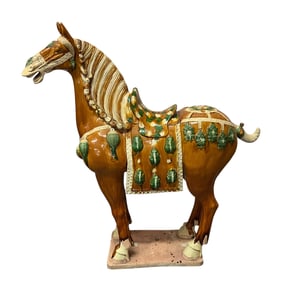 Large Chinese Terracotta Horse Sculpture