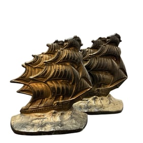 Connecticut Foundry "Old Ironsides" Bookends