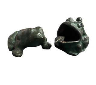 Pair of Cast Iron Frogs