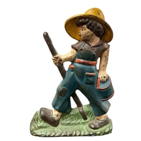 Cast Iron Littco "Huckleberry Finn" Door Stop