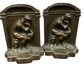 Rodin's "Thinker" Bookends