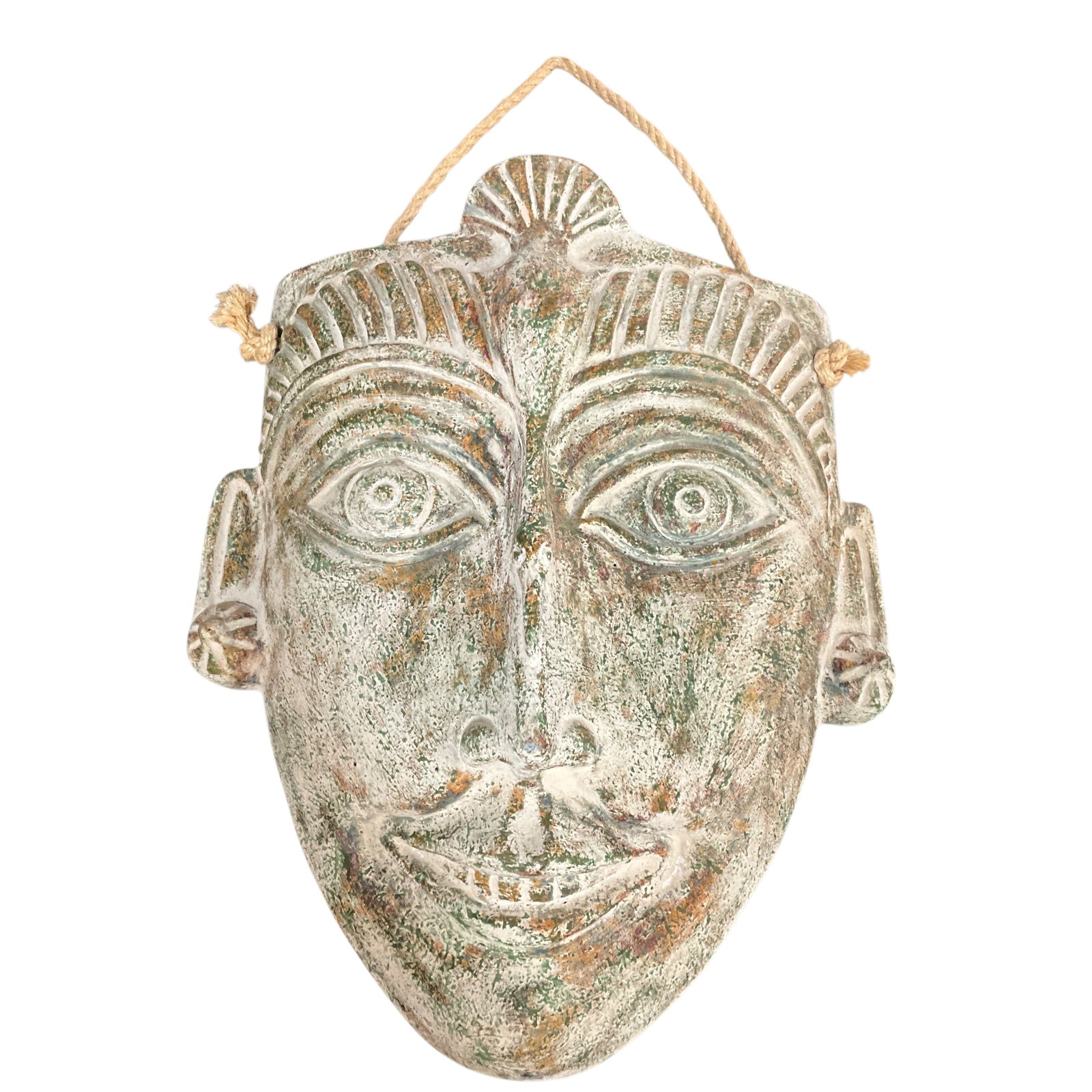 Oversize Ceramic Mask: Oversize Ceramic Mask- possibly Southeast Asia or even Meso-American.