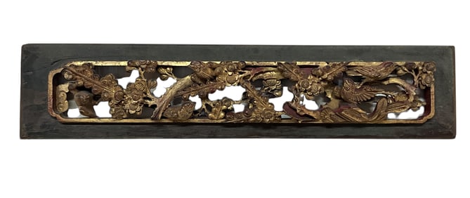 Carved and Gilded Chinese Panel
