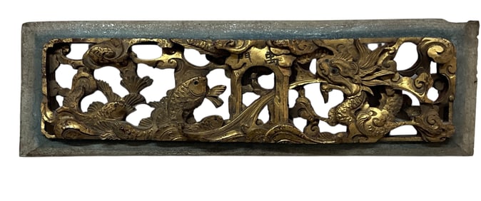 Carved and Gilded Chinese Panel