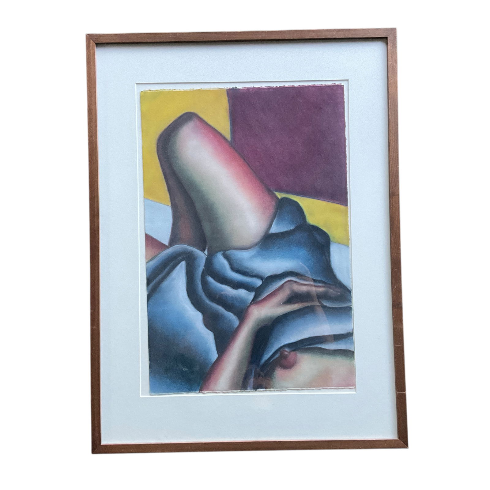 Artist Unknown, Reclining Nude- Pastel on Paper: Artist Unknown, Reclining Nude- Pastel on Paper.