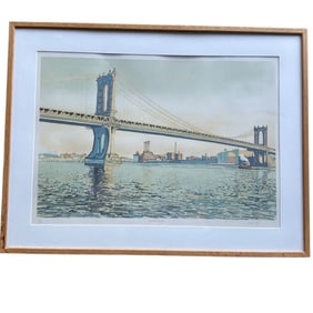 Gael, Limited Edition Print (235/275) "Manhattan Bridge" (1981)