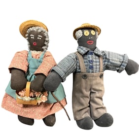 Black Folk Doll Couple
