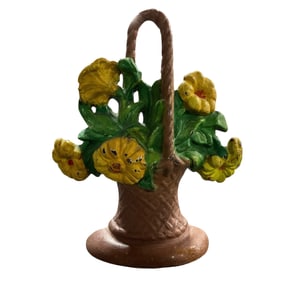 Hubley Flower Basket Doorstop