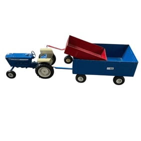 Ertl Ford 4600 Tractor and Two Trailers