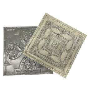 Two Antique Tin Ceiling Panels