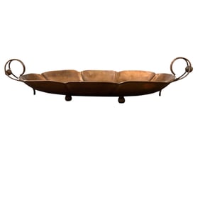Large Oval Solid Copper Console Bowl/Tray