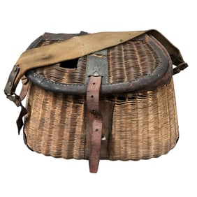 Wicker/Leather Fishing Creel