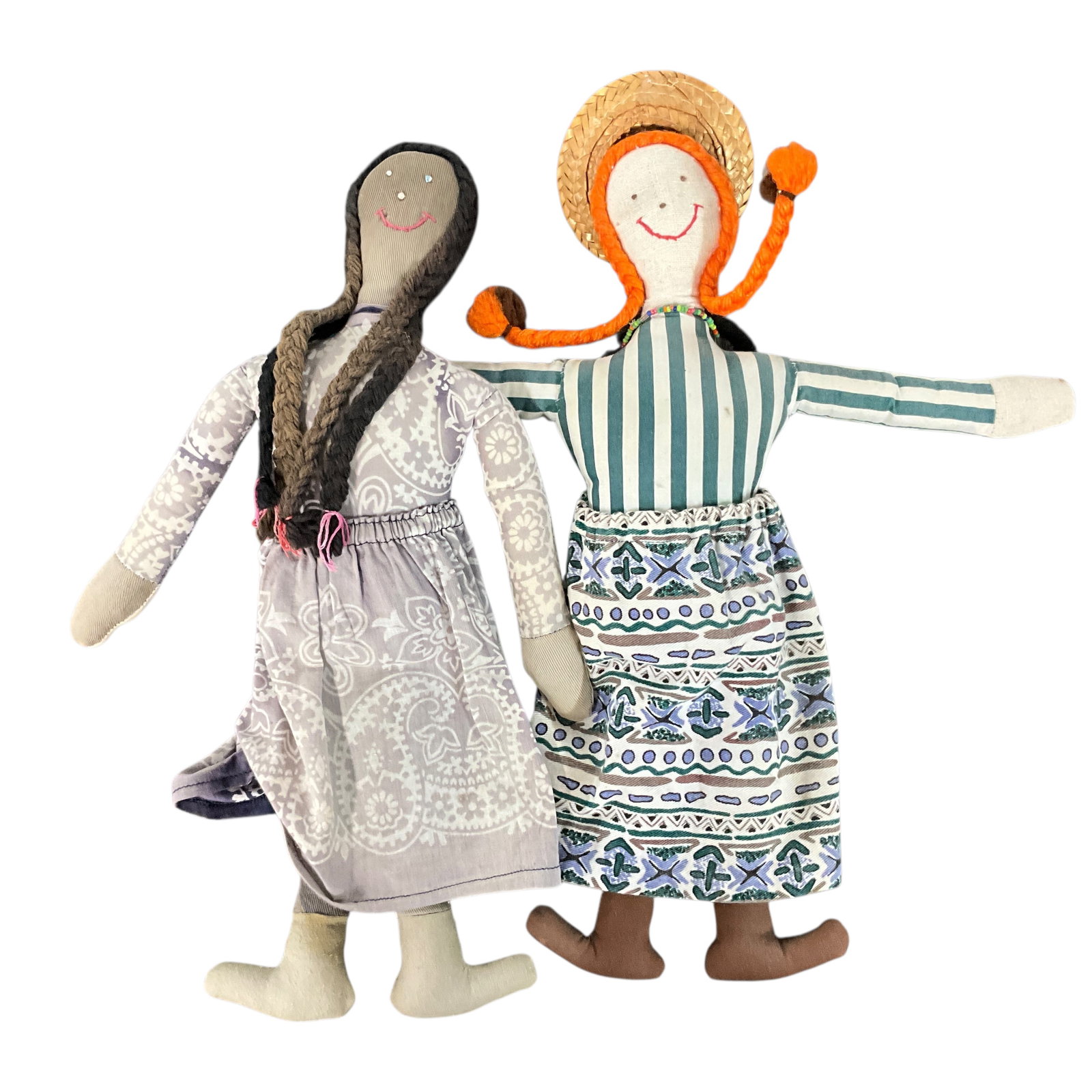 Pair of Two-faced Folk Dolls (1 of 3)