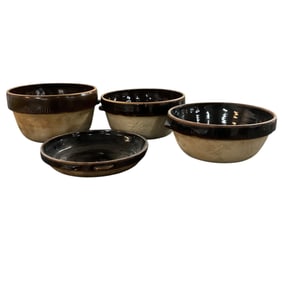 Group of Four "Cook Rite" Yellowware items