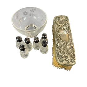 Group of Crystal/Sterling Items