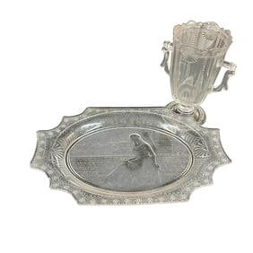 Adams & Co. No. 50 "Sphinx" Bread Plate and Spooner.
