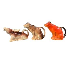 Three Cow/Moose Creamers