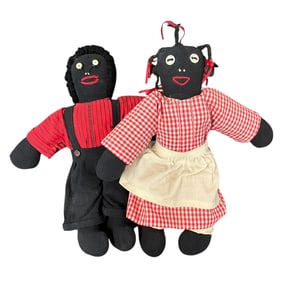 Black Raggedy Ann & Andy Folk Dolls