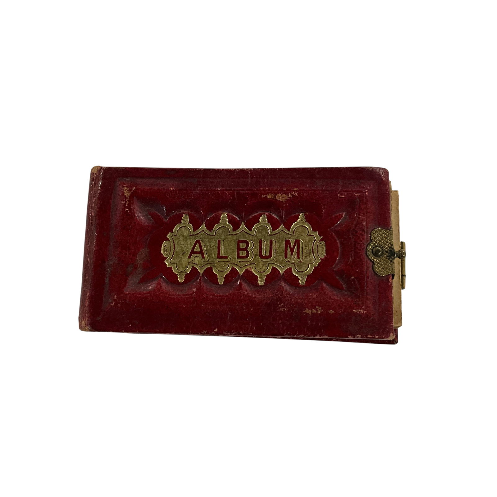 Tiny Antique Photo album with Tintype Portraits (1 of 7)