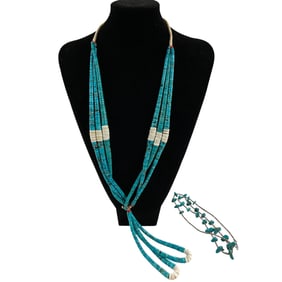 Two excellent Turquoise Heishi Bead Necklaces.