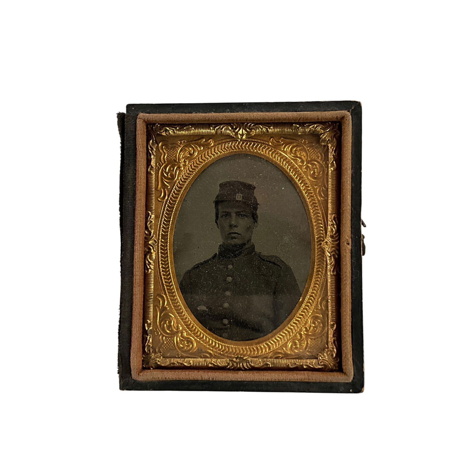 Civil War Tintype of Union Soldier, Possibly James Cutshaw (1 of 4)