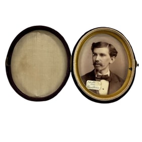 Photoceramic Portrait in a velvet case
